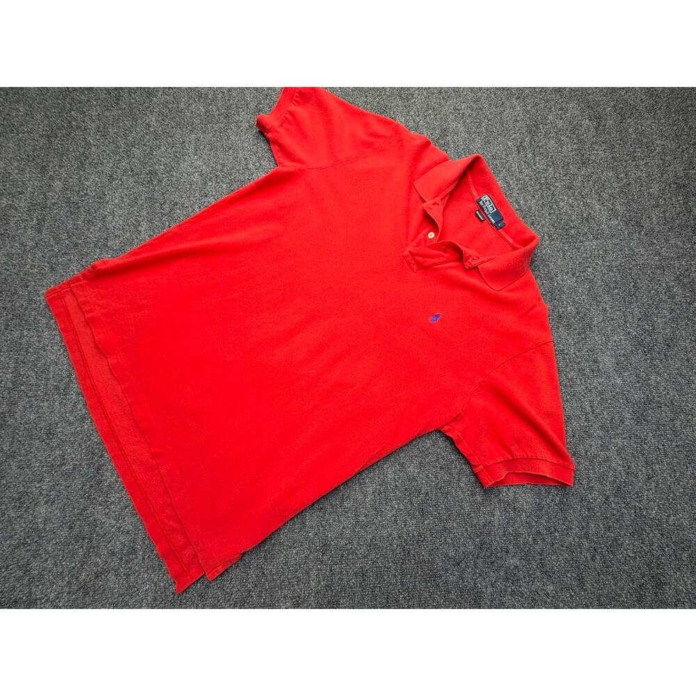 Polo Ralph Lauren Polo Shirt Red Blue Pony Cotton L
